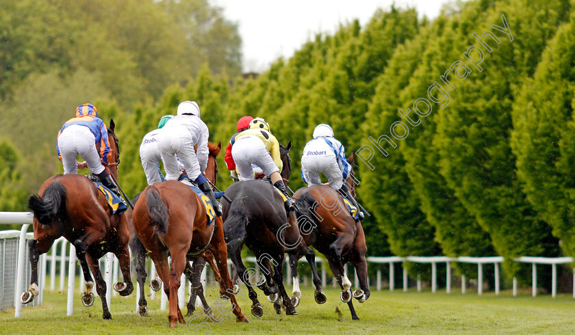 Chester-0001 
 CHIEF IRONSIDE (right, Kieran Shoemark) leading with a circuit to run on his way to winning The Deepbridge Capital Maiden Stakes Chester 9 May 2018 - Pic Steven Cargill / Racingfotos.com