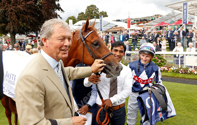 Lake-Forest-0007 
 LAKE FOREST (Tom Marquand) with William Haggas after The Al Basti Equiworld Gimcrack Stakes
York 25 Aug 2023 - Pic Steven Cargill / Racingfotos.com