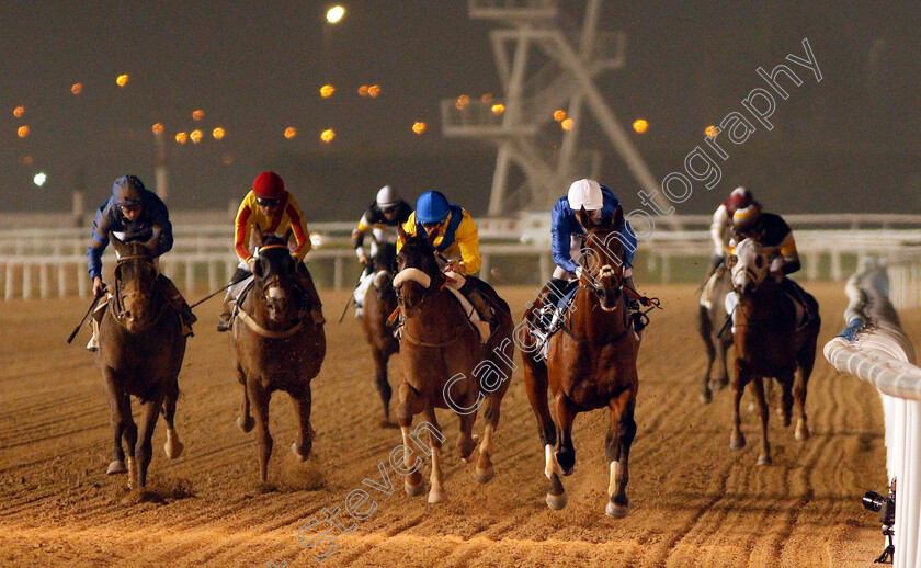 Don t-Give-Up-0004 
 DON'T GIVE UP (Gerald Mosse) beats SALTARIN DUBAI (yellow) in The EGA Potlines Trophy Handicap Meydan 25 Jan 2018 - Pic Steven Cargill / Racingfotos.com