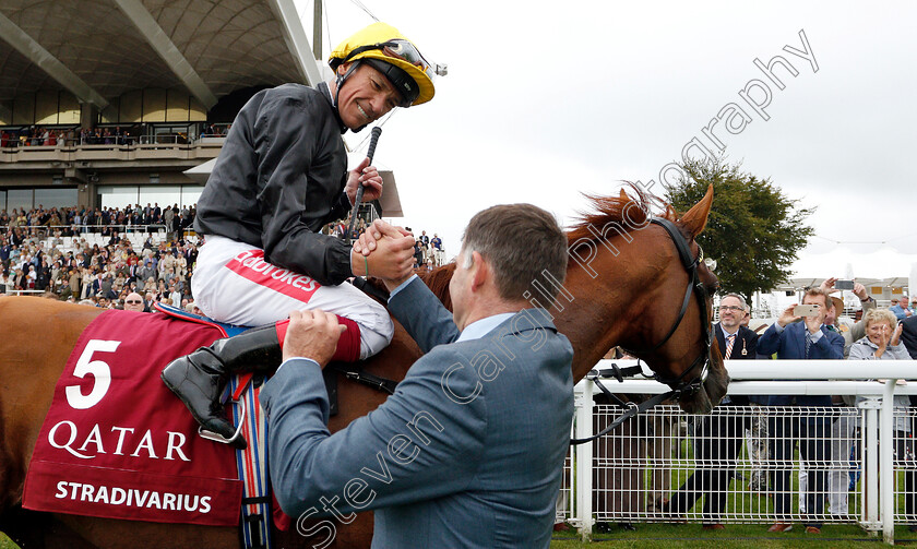 Stradivarius-0012 
 STRADIVARIUS (Frankie Dettori) with Tony Proctor after The Qatar Goodwood Cup
Goodwood 30 Jul 2019 - Pic Steven Cargill / Racingfotos.com