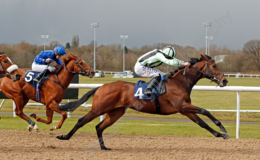 Fiordland-0005 
 FIORDLAND (Ryan Moore) wins The Bombardier March To Your Own Drum Novice Stakes
Wolverhampton 13 Mar 2021 - Pic Steven Cargill / Racingfotos.com