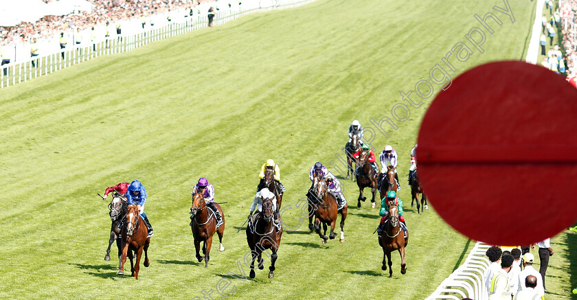 Masar-0003 
 MASAR (William Buick) beats DEE EX BEE (centre) ROARING LION (far left) HAZAPOUR (right) and SAXON WARRIOR (3rd left) in The Investec Derby
Epsom 2 Jun 2018 - Pic Steven Cargill / Racingfotos.com