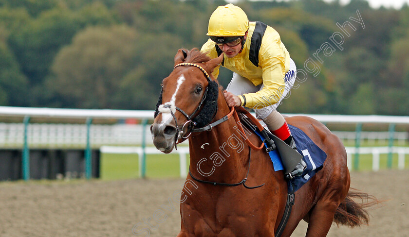 Qaaddim-0007 
 QAADDIM (Andrea Atzeni) wins The Shard Solutions And Origin Nursery
Lingfield 3 Oct 2019 - Pic Steven Cargill / Racingfotos.com