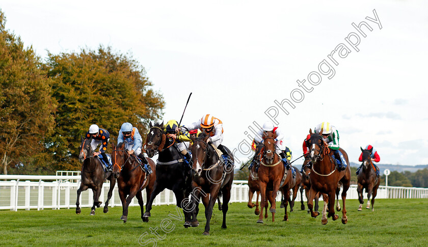 Raha-0001 
 RAHA (centre, Dylan Hogan) wins The Consign With Byerley Stud Handicap Div2
Salisbury 1 Oct 2020 - Pic Steven Cargill / Racingfotos.com