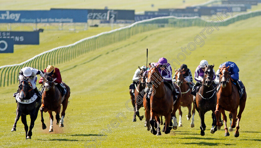 Saxon-Warrior-0006 
 SAXON WARRIOR (centre, Donnacha O'Brien) beats TIP TWO WIN (left) and MASAR (right) in The Qipco 2000 Guineas Newmarket 5 May 2018 - Pic Steven Cargill / Racingfotos.com