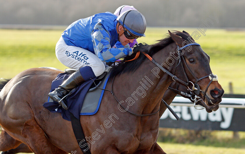 Obsidian-Knight-0007 
 OBSIDIAN KNIGHT (Jim Crowley) wins The Betway Novice Stakes
Lingfield 5 Feb 2022 - Pic Steven Cargill / Racingfotos.com