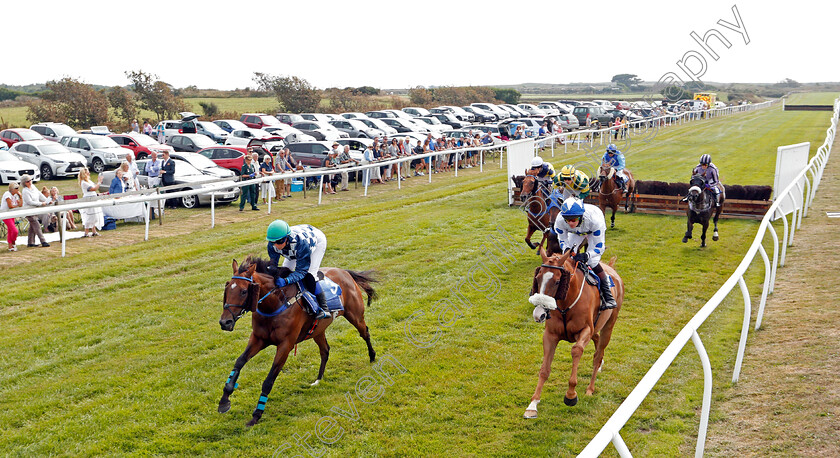 Magical-Thomas-0003 
 MAGICAL THOMAS (right, Brendan Powell) beats BARWICK (left) in the Lady Brenda Cook Memorial Handicap Hurdle
Les Landes, Jersey 26 Aug 2019 - Pic Steven Cargill / Racingfotos.com