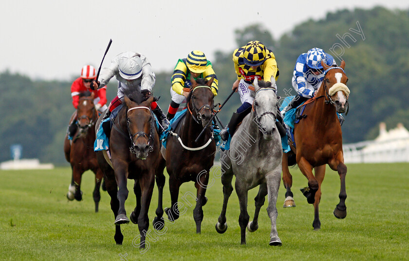 Alfred-Boucher-0002 
 ALFRED BOUCHER (2nd right, David Probert) beats GRAND BAZAAR (left) in The John Guest Racing Handicap
Ascot 23 Jul 2021 - Pic Steven Cargill / Racingfotos.com