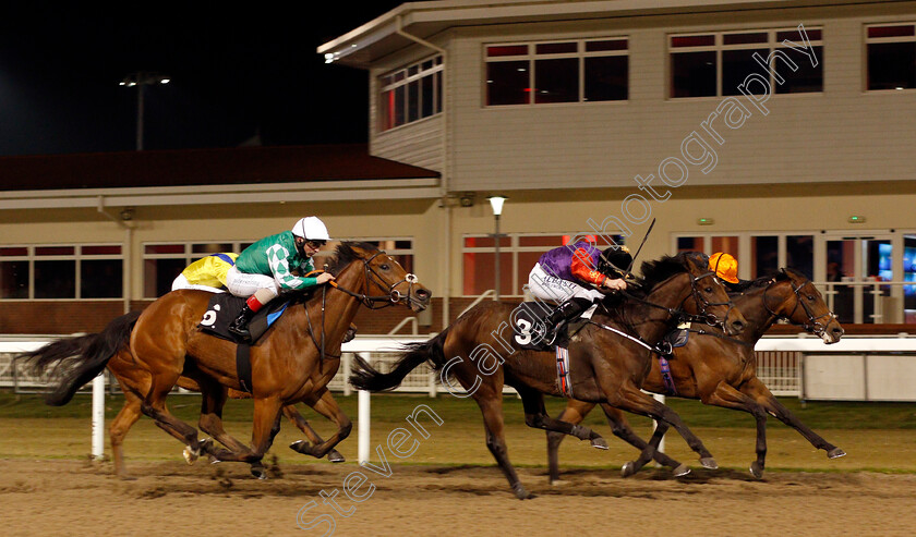 Companionship-0004 
 COMPANIONSHIP (Tom Marquand) beats MS GANDHI (left) and QUENELLE D'OR (farside) in The EBF Fillies Novice Stakes
Chelmsford 27 Nov 2020 - Pic Steven Cargill / Racingfotos.com