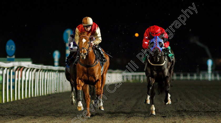 Twilight-Madness-0002 
 TWILIGHT MADNESS (Hollie Doyle) beats KEVIN THE MINION (right) in The Unibet New Instant Roulette Handicap
Kempton 3 Feb 2021 - Pic Steven Cargill / Racingfotos.com