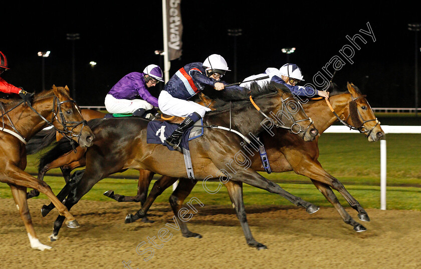 Show-Maker-0006 
 SHOW MAKER (right, Callum Rodriguez) beats REGAL ENVOY (nearside) in The Betway Novice Stakes
Wolverhampton 11 Mar 2022 - Pic Steven Cargill / Racingfotos.com