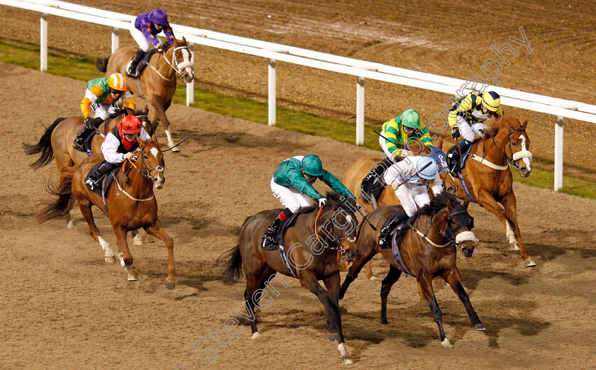 Tebay-0002 
 TEBAY (centre, Ben Curtis) beats CAT ROYALE (right) in The Bet totescoop6 At totesport.com Classified Stakes
Chelmsford 11 Jan 2020 - Pic Steven Cargill / Racingfotos.com