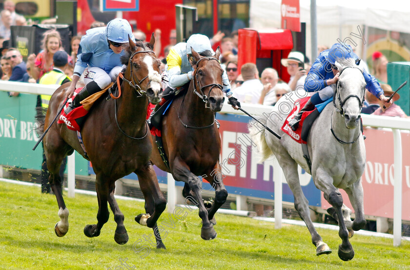 Regal-Reality-0004 
 REGAL REALITY (left, Ryan Moore) beats KOLSAI (centre) and HIGHLAND AVENUE (right) in The Betfred Diomed Stakes
Epsom 3 Jun 2023 - Pic Steven Cargill / Racingfotos.com