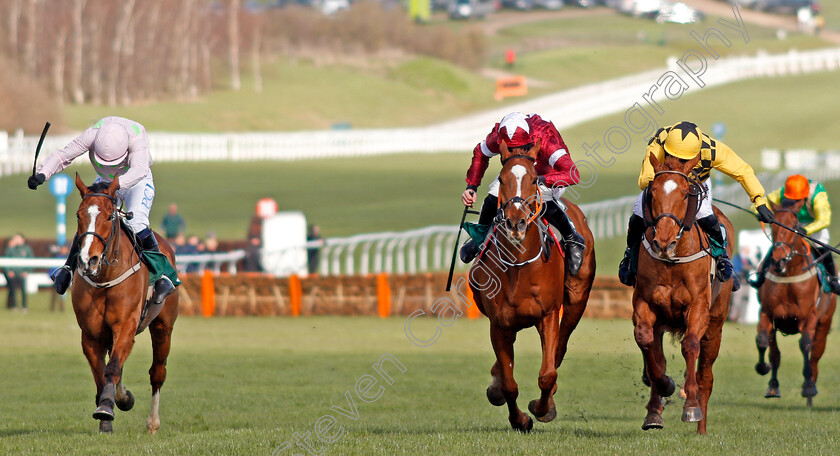 Samcro-0003 
 SAMCRO (centre, Davy Russell) beats MELON (right) and FAUGHEEN (left) in The Marsh Novices Chase
Cheltenham 12 Mar 2020 - Pic Steven Cargill / Racingfotos.com