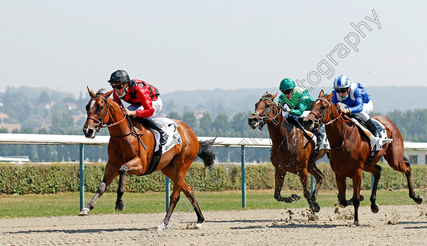 Louliana-0002 
 LOULIANA (P C Boudot) beats ISRAAJ (right) in The Prix Hipodromo de Gavea
Deauville 9 Aug 2020 - Pic Steven Cargill / Racingfotos.com