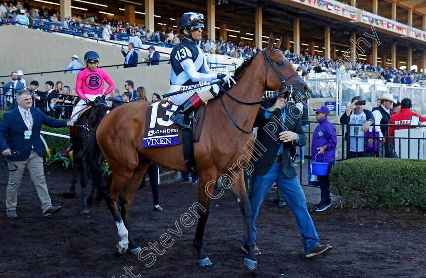 Vixen-0001 
 VIXEN (John Velazquez)
Del Mar 1 Nov 2024 - Pic Steven Cargill / Racingfotos.com