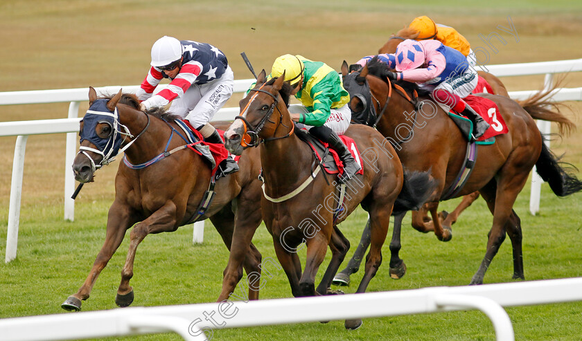 Recon-Mission-0002 
 RECON MISSION (centre, Tom Marquand) beats IMPEACH (left) in The Oxshott Handicap
Sandown 21 Jul 2022 - Pic Steven Cargill / Racingfotos.com