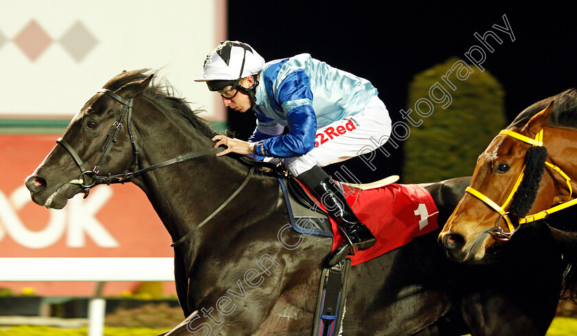 Sparkalot-0005 
 SPARKALOT (Luke Morris) wins The Matchbook Betting Podcast Handicap Kempton 21 Mar 2018 - Pic Steven Cargill / Racingfotos.com