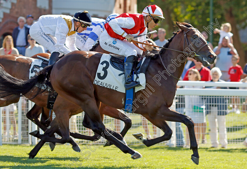 Ocean-Vision-0003 
 OCEAN VISION (Maxime Guyon) wins The Prix de la Vallee d'Auge
Deauville 6 Aug 2022 - Pic Steven Cargill / Racingfotos.com