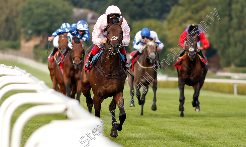 Too-Darn-Hot-0002 
 TOO DARN HOT (Frankie Dettori) wins The Slug And Lettuce 2-4-1 Tanqueray Thursdays EBF Maiden Stakes
Sandown 9 Aug 2018 - Pic Steven Cargill / Racingfotos.com