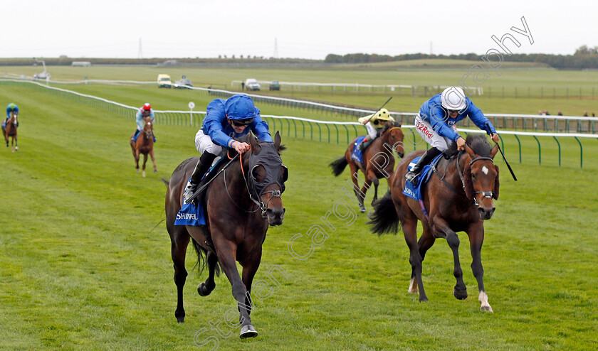 Frontiersman-0003 
 FRONTIERSMAN (left, James Doyle) beats BEST OF DAYS (right) in The Mukhadram Godolphin Stakes Newmarket 29 Sep 2017 - Pic Steven Cargill / Racingfotos.com