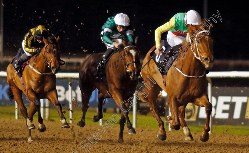 Kon-Tiki-0001 
 KON TIKI (Jonny Peate) wins The Betmgm Irish EBF Fillies Novice Stakes Div2
Wolverhampton 20 Dec 2024 - Pic Steven Cargill / Racingfotos.com