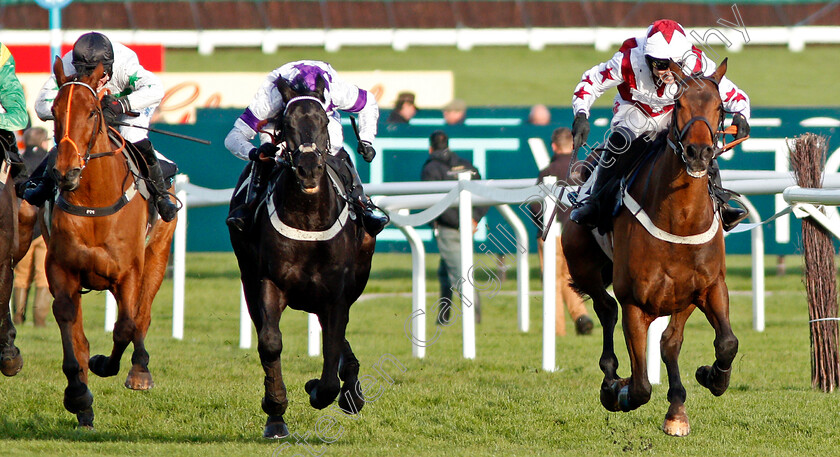 Doitforthevillage-0002 
 DOITFORTHEVILLAGE (right, Paddy Brennan) wins The BetVictor Handicap Chase Cheltenham 17 Nov 2017 - Pic Steven Cargill / Racingfotos.com