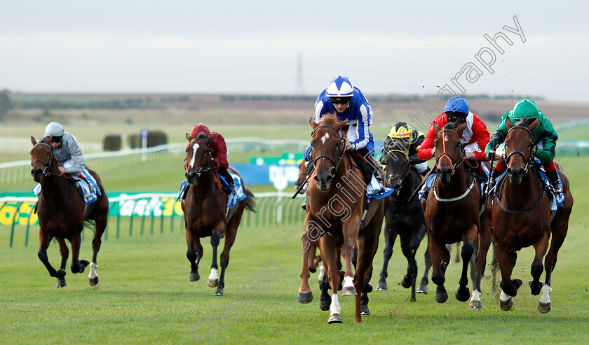 Queen-Power-0003 
 QUEEN POWER (Harry Bentley) wins The Godolphin Under Starters Orders Maiden Fillies Stakes Div2
Newmarket 12 Oct 2018 - Pic Steven Cargill / Racingfotos.com