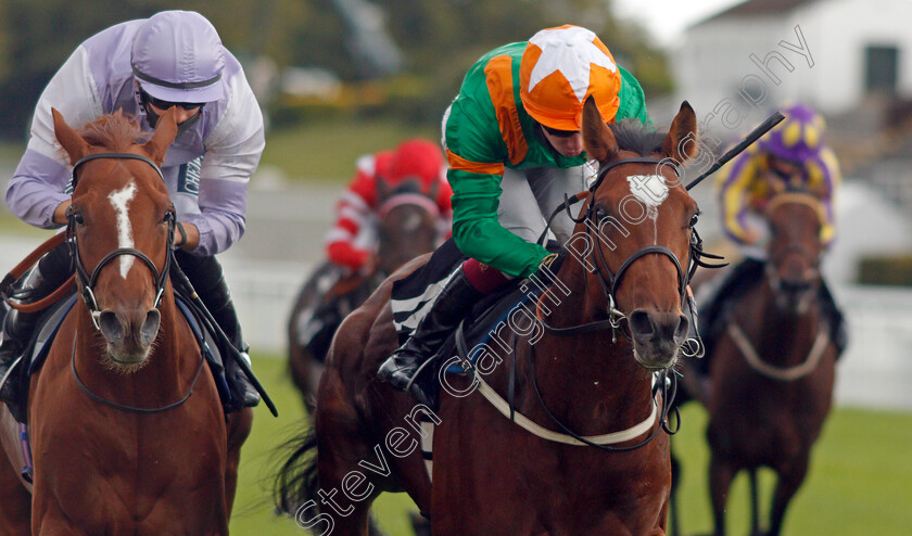 Lone-Eagle-0008 
 LONE EAGLE (right, Oisin Murphy) beats OMAN (left) in The British Stallion Studs EBF Novice Stakes
Goodwood 28 Aug 2020 - Pic Steven Cargill / Racingfotos.com