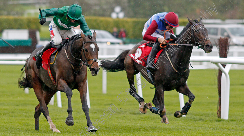 Mulcahys-Hill-0002 
 MULCAHYS HILL (right, A P Heskin) beats WHOLESTONE (left) in The Matchbook Most Trusted Betting Exchange Novices Chase
Cheltenham 25 Oct 2019 - Pic Steven Cargill / Racingfotos.com