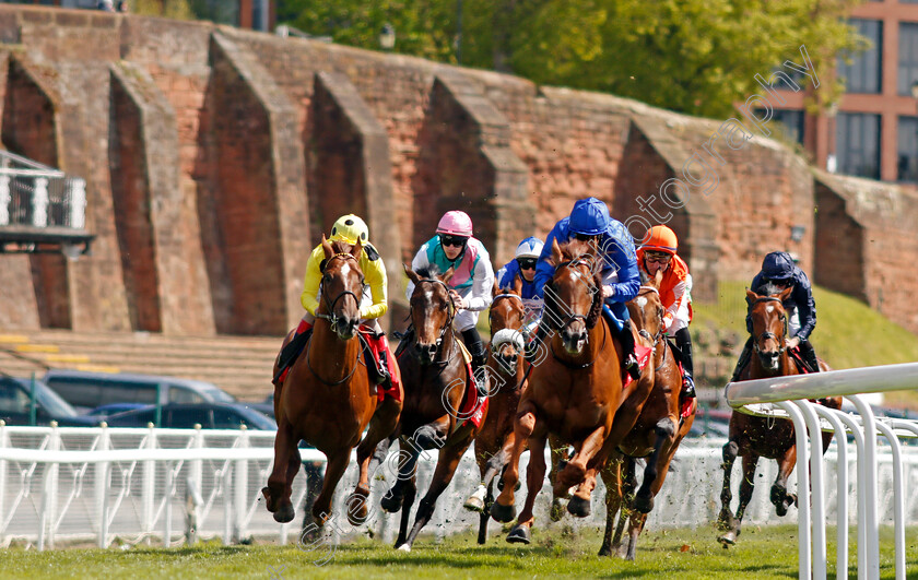 El-Drama-0001 
 EL DRAMA (left, Andrea Atzeni) with YIBIR (right) on his way to winning The tote+ Biggest Dividends At tote.co.uk Dee Stakes
Chester 6 May 2021 - Pic Steven Cargill / Racingfotos.com