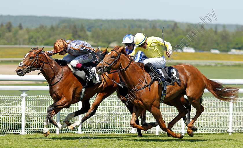 Sudden-Ambush-0003 
 SUDDEN AMBUSH (left, Oisin Murphy) beats CHOISYA (right) in the Hanover Communications Handicap
Goodwood 26 May 2023 - Pic Steven Cargill / Racingfotos.com