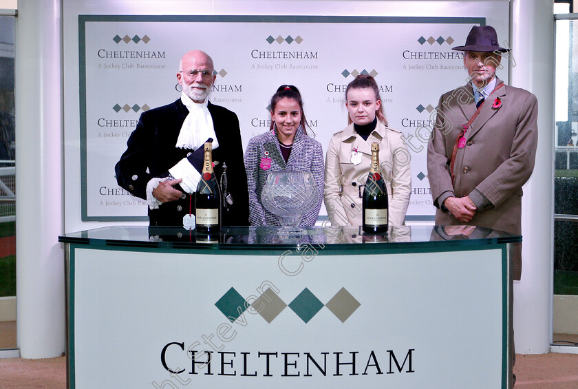 Master-Debonair-0006 
 Presentation for The High Sheriff Of Gloucestershire And Racing Remember Standard Open National Hunt Flat Race
Cheltenham 18 Nov 2018 - Pic Steven Cargill / Racingfotos.com