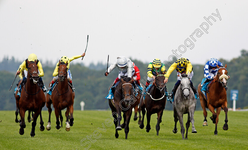 Alfred-Boucher-0001 
 ALFRED BOUCHER (2nd right, David Probert) beats GRAND BAZAAR (centre) in The John Guest Racing Handicap
Ascot 23 Jul 2021 - Pic Steven Cargill / Racingfotos.com