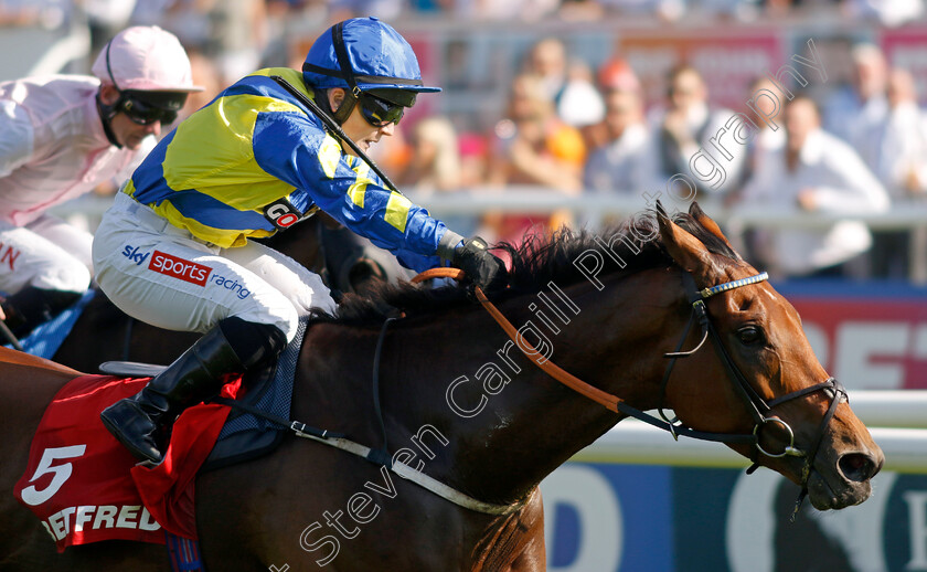 Trueshan-0003 
 TRUESHAN (Hollie Doyle) wins The Betfred Doncaster Cup
Doncaster 15 Sep 2023 - Pic Steven Cargill / Racingfotos.com