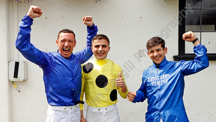 Italian-Jockeys-0001 
 FRANKIE DETTORI, ANDREA ATZENI and MARCO GHIANI cheer on Italy for Sundays Euro Final
Pic Steven Cargill