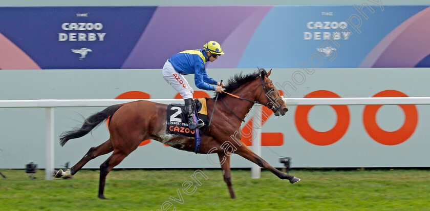 Desert-Crown-0011 
 DESERT CROWN (Richard Kingscote) wins The Cazoo Derby
Epsom 4 Jun 2022 - Pic Steven Cargill / Racingfotos.com