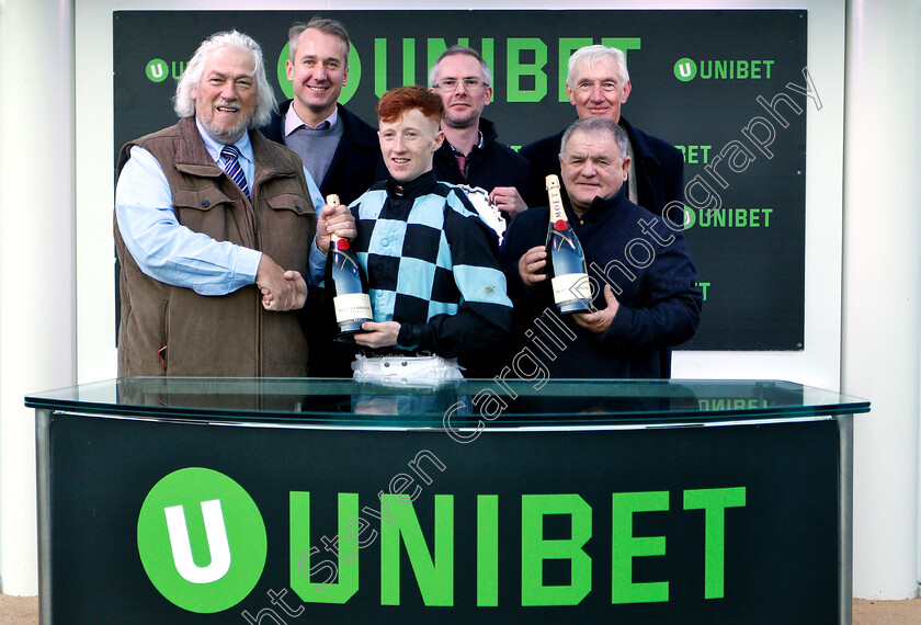 Nietzsche-0009 
 Presentation to Brian Ellison, Danny McMenamin and owners for The Unibet Greatwood Hurdle won by NIETZSCHE
Cheltenham 18 Nov 2018 - Pic Steven Cargill / Racingfotos.com