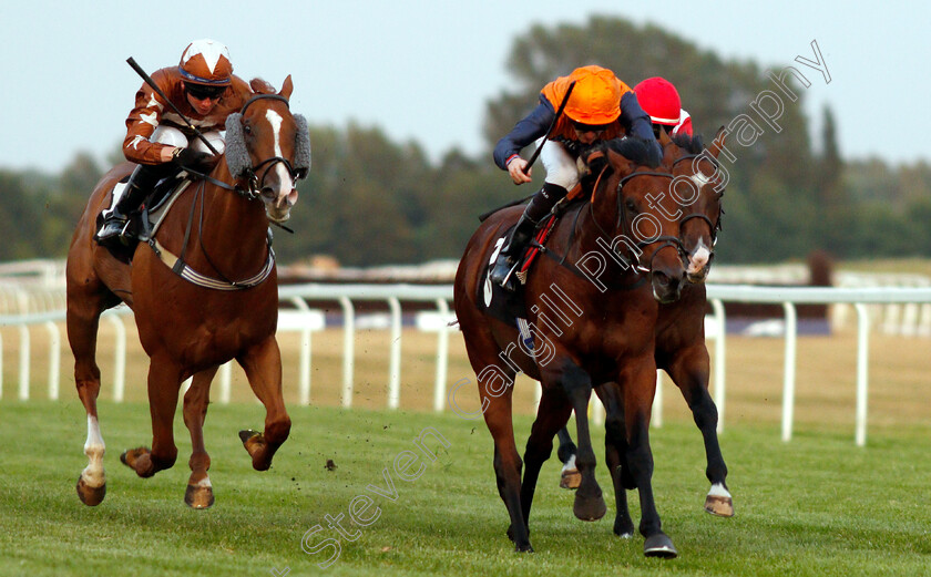 Marshal-Dan-0003 
 MARSHAL DAN (Robert Havlin) beats LUCKY LOUIE (left) in The Matthew Fedrick Farriery Handicap
Newbury 26 Jul 2018 - Pic Steven Cargill / Racingfotos.com