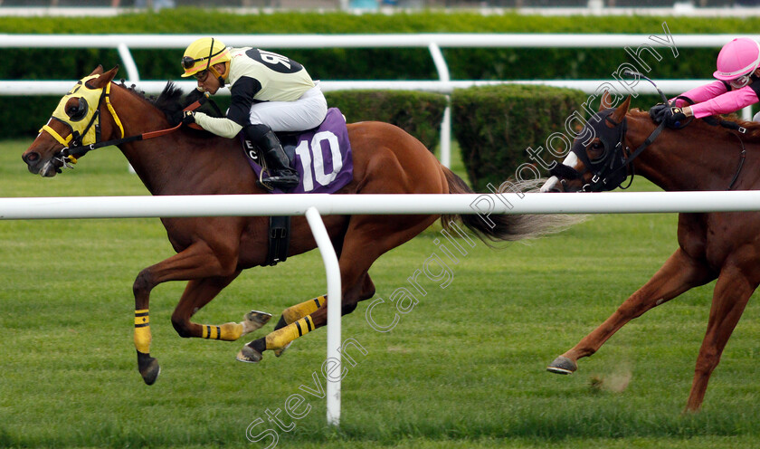 Tizanoxbow-0004 
 TIZANOXBOW (Eric Cancel) wins Maiden
Belmont Park USA, 6 Jun 2019 - Pic Steven Cargill / Racingfotos.com