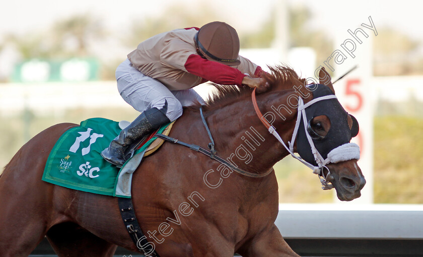 Wajaab-0005 
 WAJAAB (Luis Saez) wins The International Jockey Challenge R1
King Abdulziz Racecourse, Kingdom of Saudi Arabia, 24 Feb 2023 - Pic Steven Cargill / Racingfotos.com