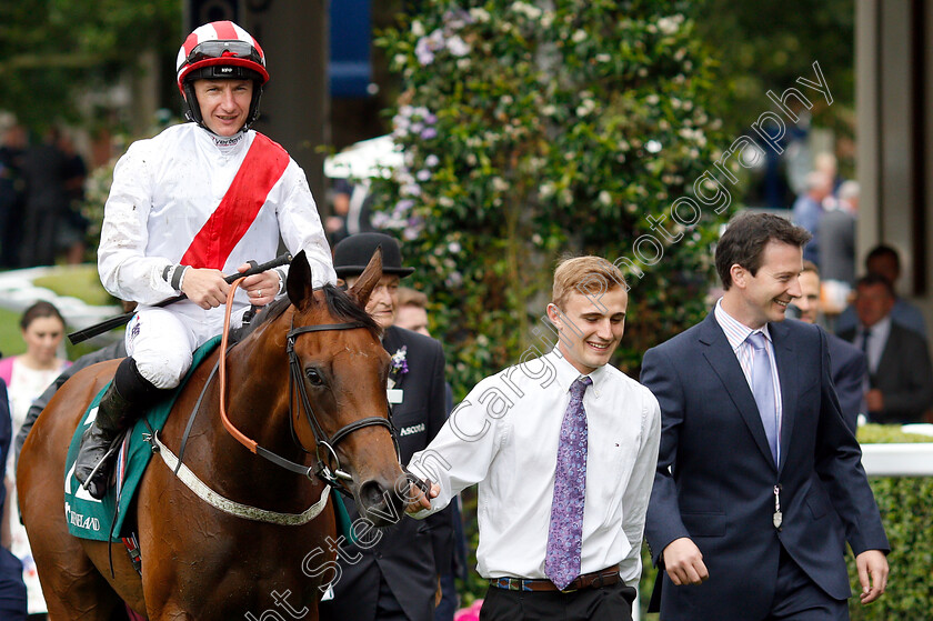 Under-The-Stars-0007 
 UNDER THE STARS (P J McDonald) with trainer James Tate after The Princess Margaret Keeneland Stakes
Ascot 27 Jul 2019 - Pic Steven Cargill / Racingfotos.com