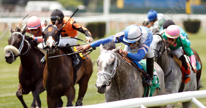 Stonefactor-0005 
 STONEFACTOR (Kendrick Carmouche) wins The Maiden Special Weight
Belmont Park 8 Jun 2018 - Pic Steven Cargill / Racingfotos.com