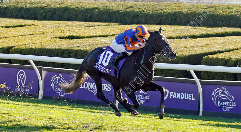 Meditate-0002 
 MEDITATE (Ryan Moore) wins The Breeders' Cup Juvenile Fillies Turf
Breeders Cup Meeting, Keeneland USA, 4 Nov 2022 - Pic Steven Cargill / Racingfotos.com