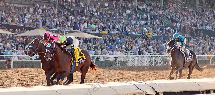 Storm-The-Court-0003 
 STORM THE COURT (centre, Flavien Prat) beats ANNEAU D'OR (left) in The Breeders' Cup Juvenile
Santa Anita USA 1 Nov 2019 - Pic Steven Cargill / Racingfotos.com