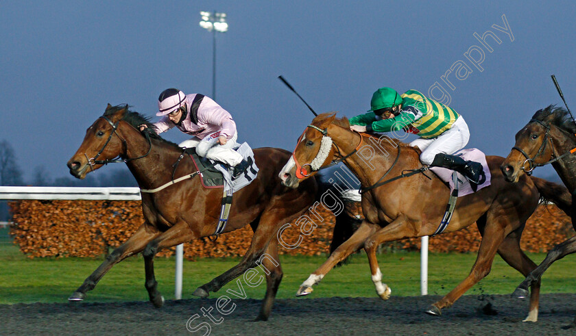 The-Good-Ting-0002 
 THE GOOD TING (centre, Liam Keniry) beats THE PRETTY WAY (left) in The Unibet New Instant Roulette Handicap
Kempton 13 Jan 2021 - Pic Steven Cargill / Racingfotos.com