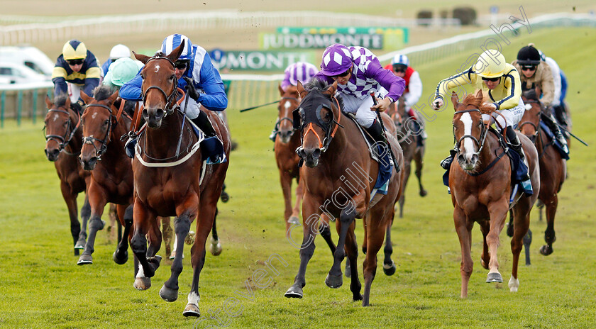 Huboor-0003 
 HUBOOR (Jim Crowley) beats SEPARATE (centre) and LAST SURPRISE (right) in The British Stallion Studs EBF Jersey Lily Fillies Nursery
Newmarket 28 Sep 2019 - Pic Steven Cargill / Racingfotos.com