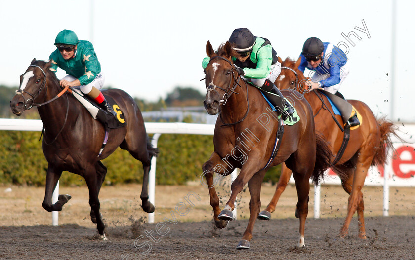 Progressive-Dawn-0002 
 PROGRESSIVE DAWN (Nicola Currie) wins The 32Red On The App Store Novice Stakes Div2
Kempton 8 Aug 2018 - Pic Steven Cargill / Racingfotos.com