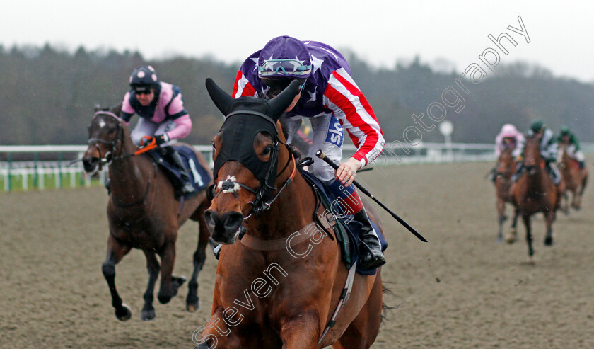 American-Gigolo-0005 
 AMERICAN GIGOLO (Fran Berry) wins The Betway Live Casino Maiden Stakes Lingfield 3 Feb 2018 - Pic Steven Cargill / Racingfotos.com