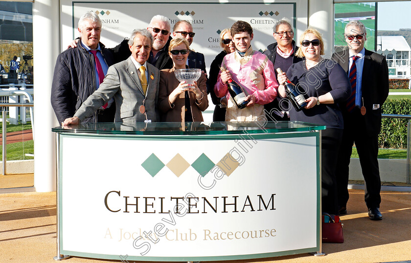 Magic-Dancer-0005 
 Presentation for The Cheltenham Pony Racing Authority Graduates Handicap Hurdle Cheltenham 18 Apr 2018 - Pic Steven Cargill / Racingfotos.com